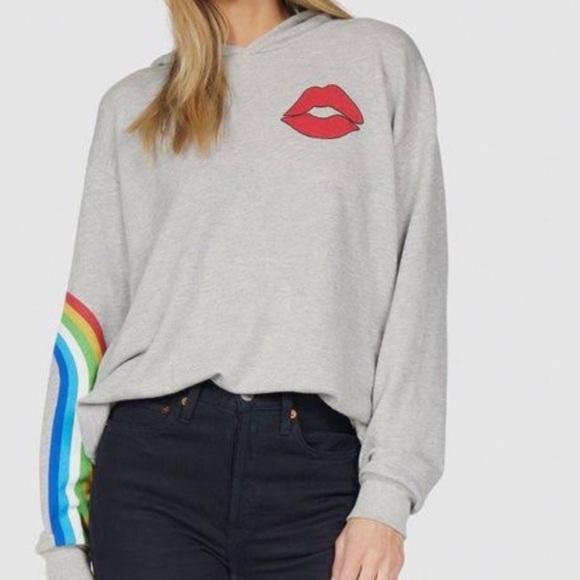 Lauren Moshi Harmony Daisy Oversized Hoodie Sweatshirt S - Picture 2 of 11